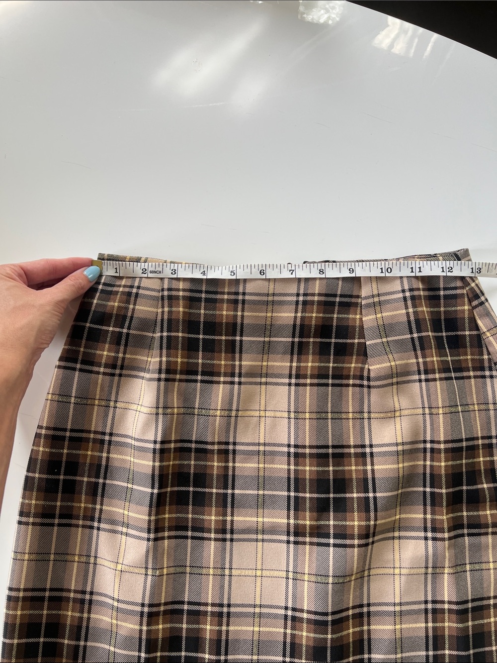 Nasty Gal Beige and Black Plaid Mini Skirt - Picture 3 of 5